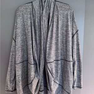 Lane Bryant Livi Grey Open-Front Draped Cardigan Size 26/28